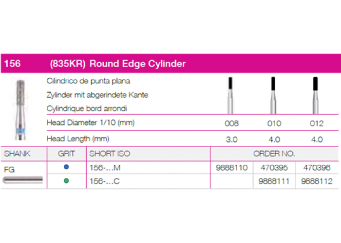 Round Edge Cylinder 156-012 Round Edge Cylinder